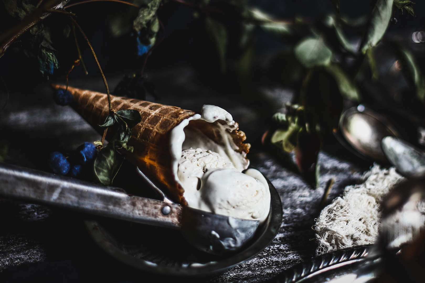 Vanilla bean & cardamom crème fraiche ice cream | Photography & Styling by Christiann Koepke of Christiannkoepke.com_-14