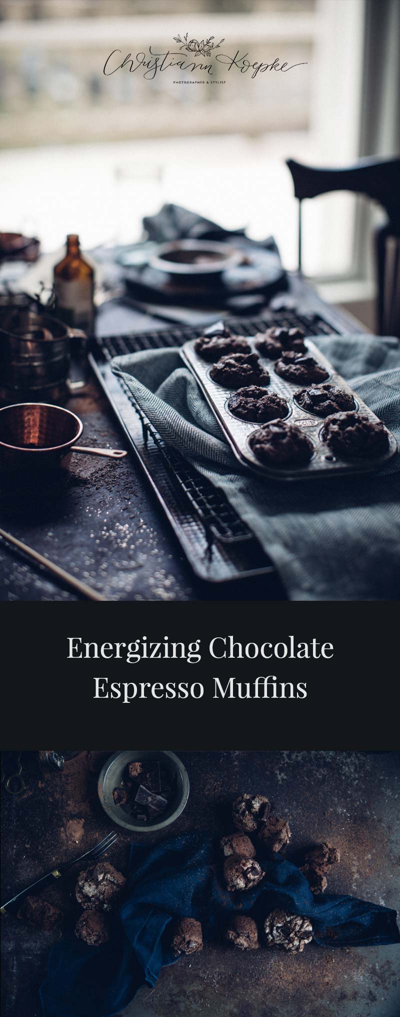 Energizing Chocolate Espresso Muffins - ChristiannKoepke.com