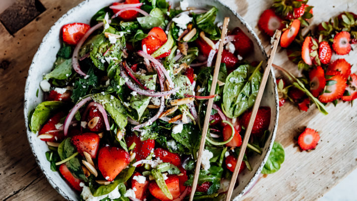 Strawberry Snap Pea Salad with Lime Basil Vinaigrette - Bonicelli Cooking  Club