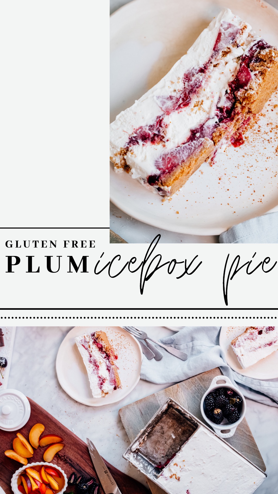 Gluten-Free Plum Icebox Pie